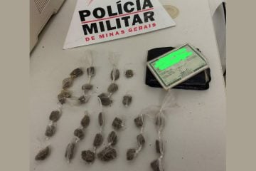 Traficante foge ao avistar a PM, mas deixa maconha para trás em Itabira