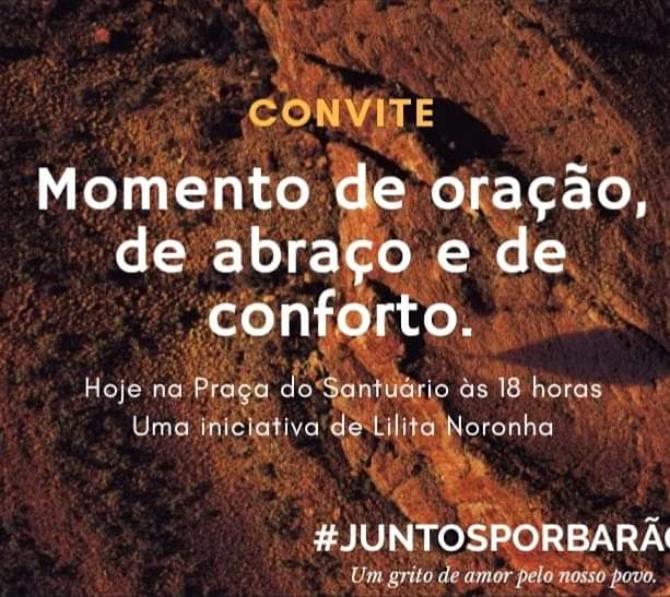 Moradores de Barão de Cocais marcam momento de oração para as 18h de hoje