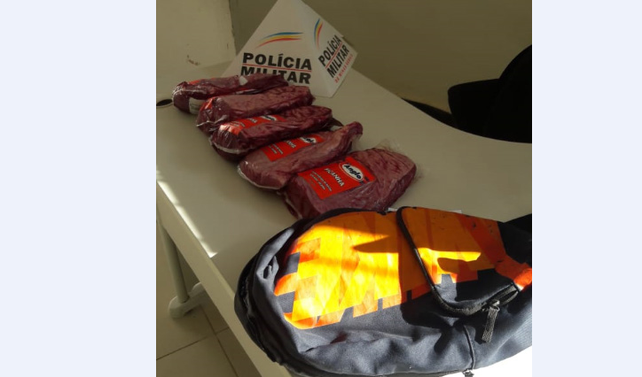 Homem é preso após roubar cinco peças de picanha de supermercado em Itabira