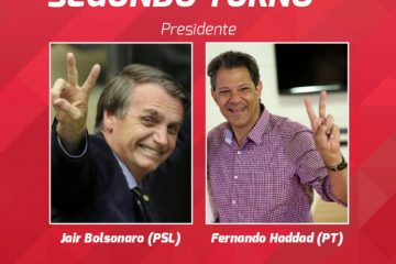 Bolsonaro e Haddad se enfrentam no segundo turno