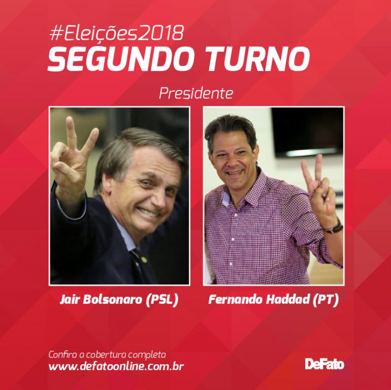 Bolsonaro e Haddad se enfrentam no segundo turno