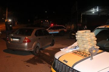 PRE apreende 20 kg de maconha durante operação na MG-129