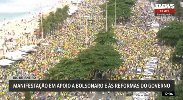 Atos pró-Bolsonaro ocorrem em várias cidades do país neste domingo
