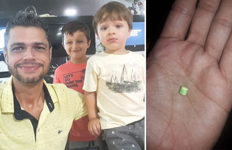 Enfermeiro salva o próprio filho que introduziu bala no nariz