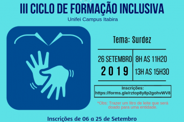 Unifei promove III Ciclo de Formação Inclusiva em Itabira