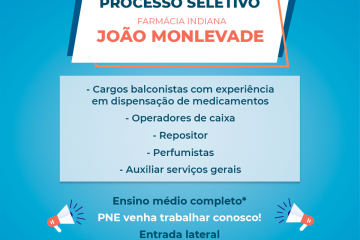 Rede de farmácia faz processo seletivo em Monlevade nesta terça