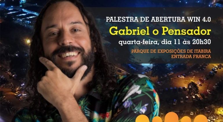 Palestra de abertura do WIN será com Gabriel o Pensador