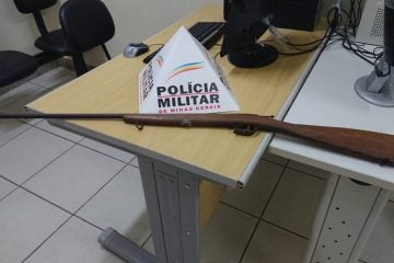 Jovem é preso com espingarda no bairro Machado em Itabira
