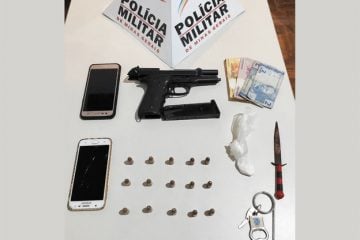 Quatro são flagrados com drogas e armas em Bom Jesus do Amparo