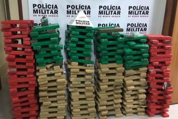 PM apreende 384 barras de maconha após perseguição na BR-381