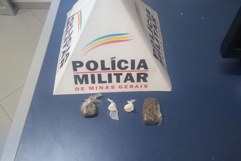 Casal em motocicleta é detido com drogas em Santa Maria de Itabira