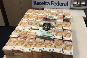 Receita Federal apreende 850 mil euros em aeroporto do Rio