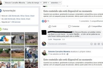 Prefeita de Monlevade desativa Facebook, mas nega relação com denúncia do MP