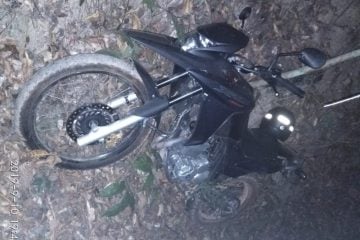 PM encontra moto roubada que foi usada em assalto à Casa Lotérica