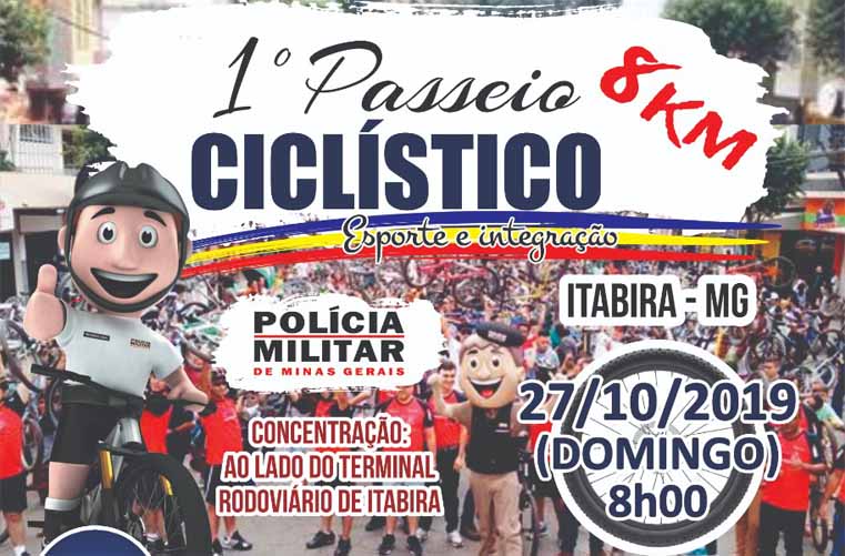 Vem aí o 1º Passeio Ciclístico da Polícia Militar em Itabira