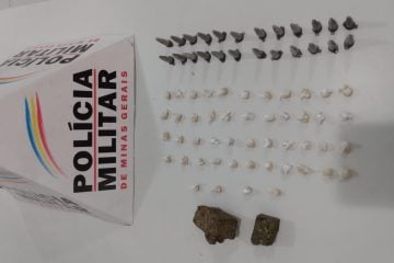 Com ajuda de cão farejador, PM localiza cocaína e crack em matagal em Itabira