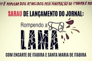“Jornal Rompendo a Lama” será lançado em Itabira neste sábado