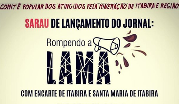 “Jornal Rompendo a Lama” será lançado em Itabira neste sábado