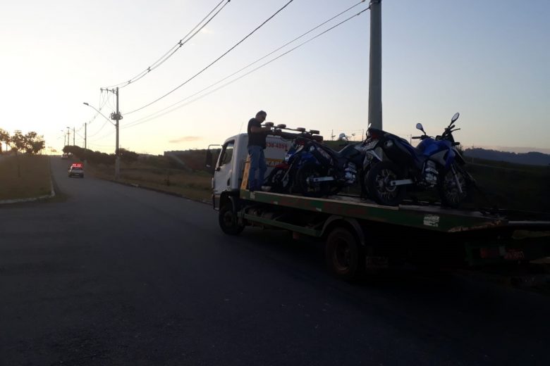 Motocicletas são apreendidas durante operação da Polícia Militar
