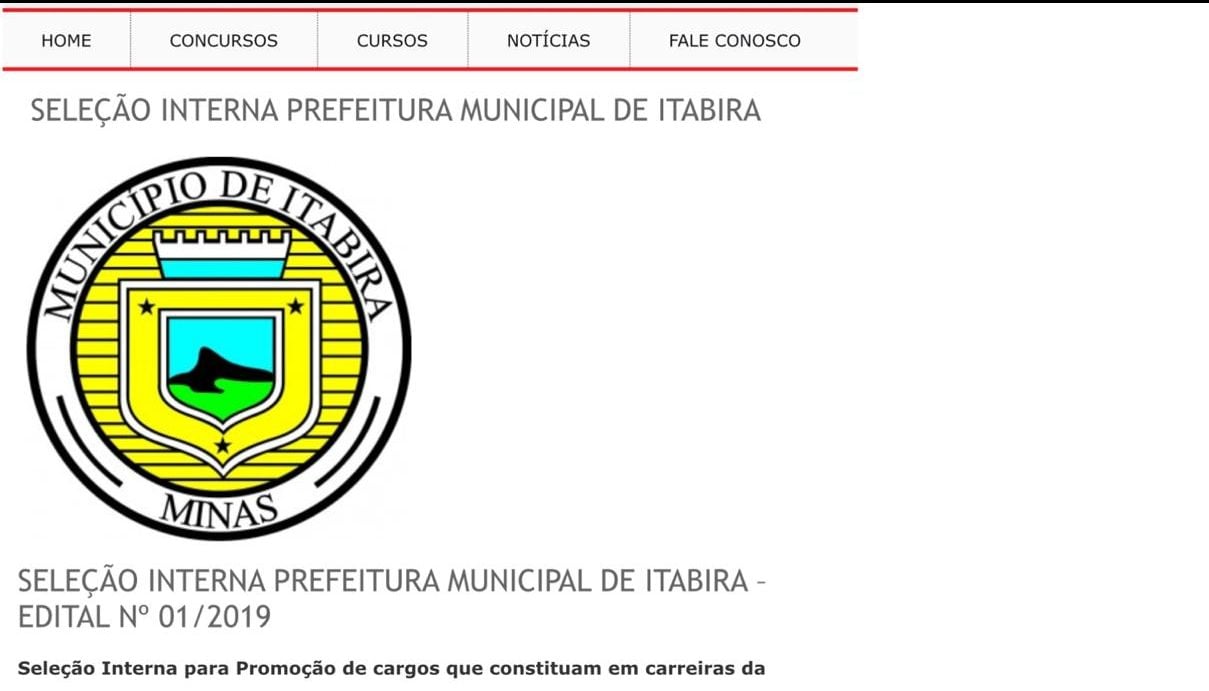 Gabarito do processo seletivo da Prefeitura de Itabira será divulgado às 20h