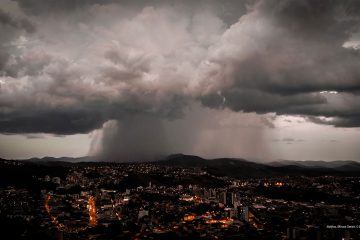 Inmet mantém alerta de chuvas fortes para esta segunda em Itabira