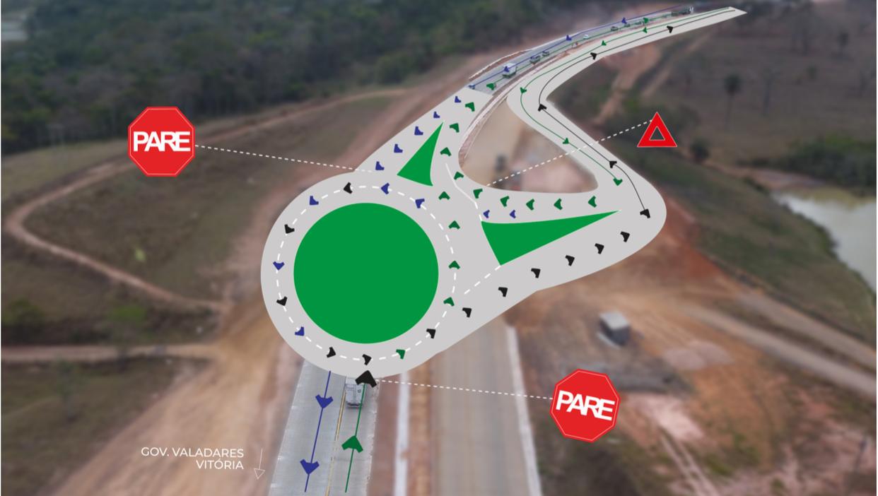Dnit alerta para mudanças no tráfego na BR-381 no acesso a Itabira