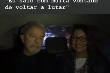 “Eu saio com muita vontade de lutar”, diz Lula em vídeo ao sair da prisão