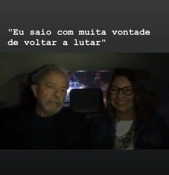 “Eu saio com muita vontade de lutar”, diz Lula em vídeo ao sair da prisão