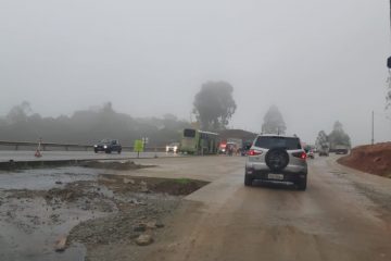 Trechos da BR-381 apresentam lentidão na manhã desta segunda (18)