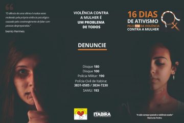 Campanha pelo fim da violência contra a mulher tem início na próxima segunda em Itabira