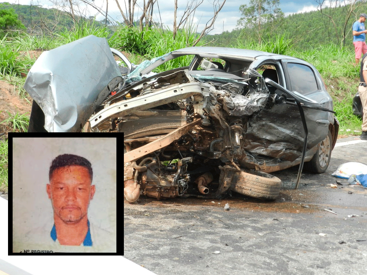 Acidente próximo ao trevo de Itabira deixa um morto e oito feridos