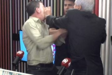 Augusto Nunes agride Glenn Greenwald após ser chamado de ‘covarde’ ao vivo