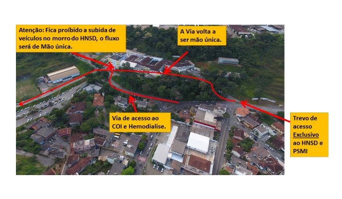 Acessos ao HNSD e Pronto Socorro de Itabira serão liberados na próxima segunda