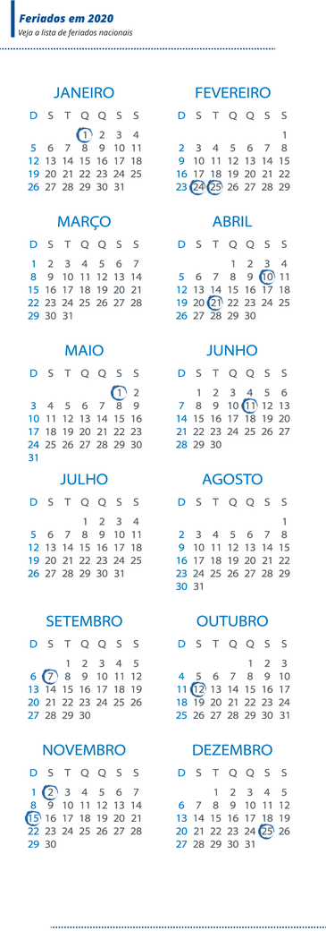 Dez feriados poderão ser emendados com sábados e domingos.  (Arte/Agência Brasil)