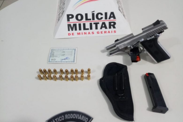 Tático Rodoviário apreende pistola calibre 380 durante operação em Itabira