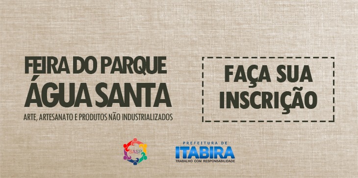Prefeitura recebe inscrições de expositores para a Feira do Parque da Água Santa