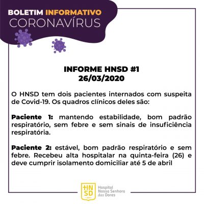 Jovem internado com suspeita de coronavírus evolui bem