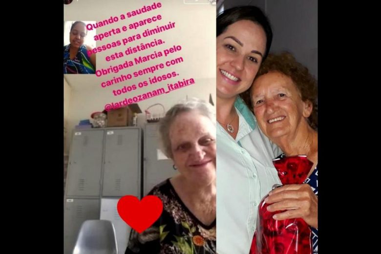 Idosos do Lar de Ozanam recebem chamadas de vídeo de familiares para aliviar a saudade
