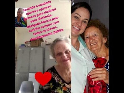 Idosos do Lar de Ozanam recebem chamadas de vídeo de familiares para aliviar a saudade