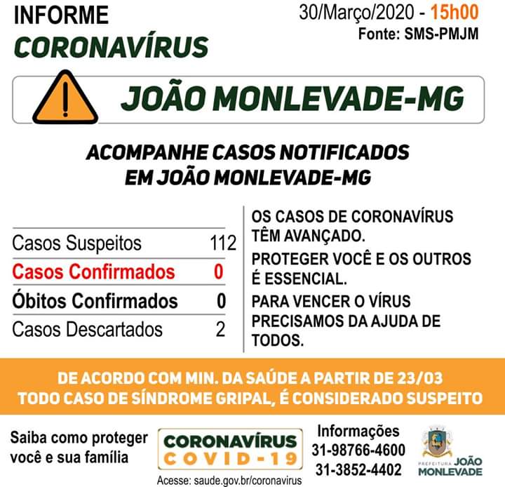 Monlevade registra mais nove casos suspeitos nas últimas 24 horas