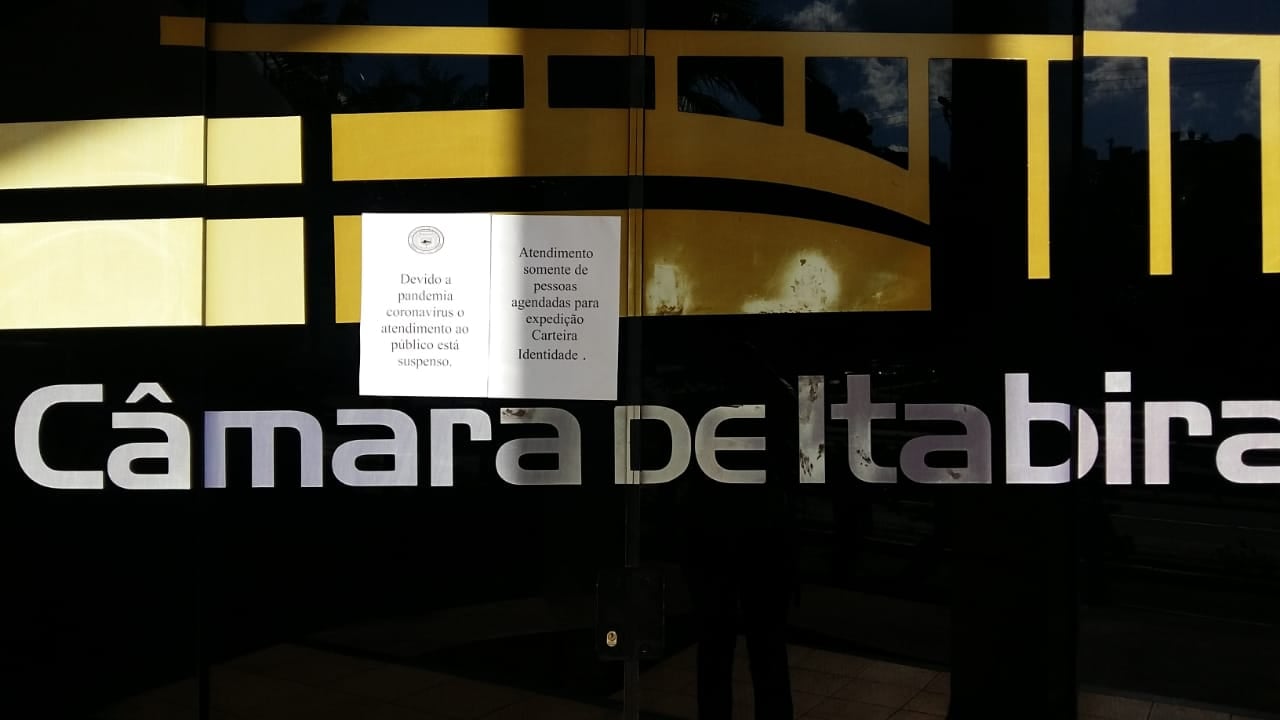 Câmara de Itabira adota regras de quarentena e suspende serviços