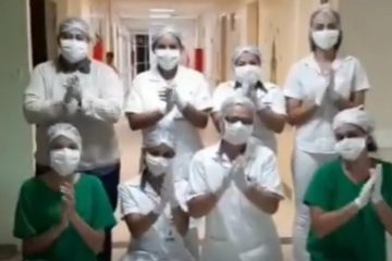 Em vídeo, profissionais do HMCC agradecem itabiranos que estão em casa