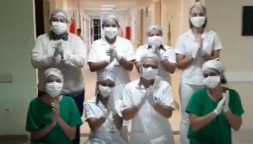 Em vídeo, profissionais do HMCC agradecem itabiranos que estão em casa