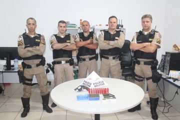 Polícia Rodoviária encontra arma e munições durante operação na MG-129