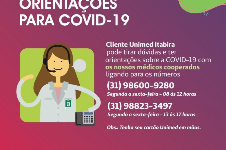 Unimed Itabira lança Central de Orientações para Covid-19