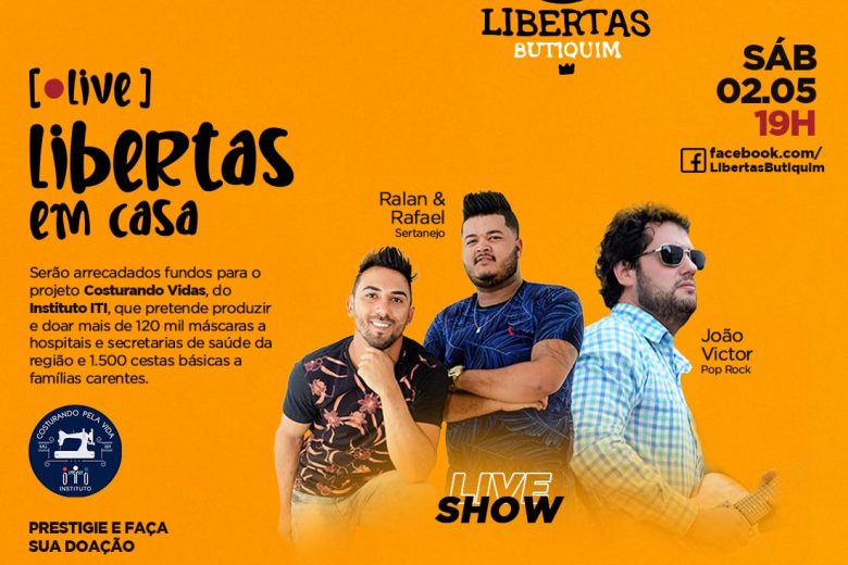 Libertas Butiquim promove live solidária em comemoração aos 2 anos de casa
