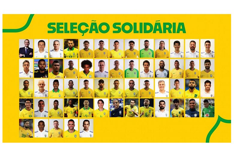 CBF monta “Seleção Solidária” para arrecadar recursos