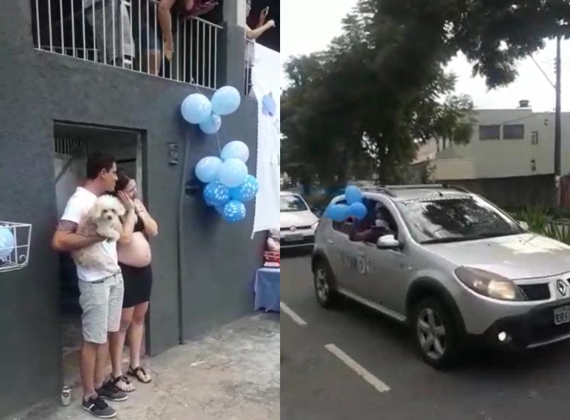 Em tempo de distanciamento social, “chárreata” emociona futuros pais em Itabira