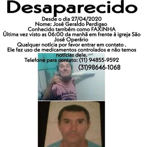 Família procura monlevadense desaparecido há três dias