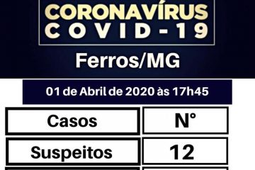 Ferros tem dois casos confirmados de coronavírus